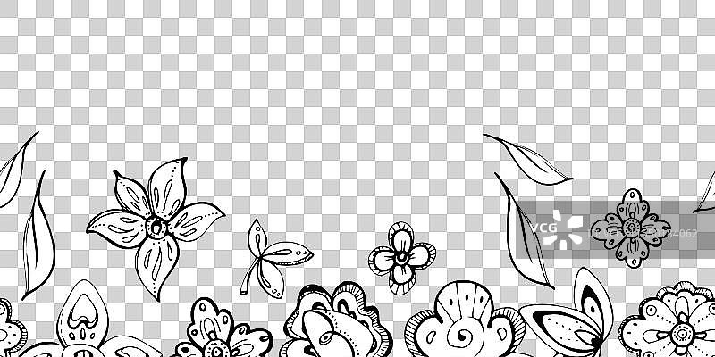 异国情调的兰花玫瑰花卉蕾丝刺绣图片素材