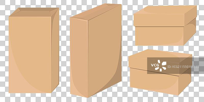 逼真的送货前视图和侧视图图片素材