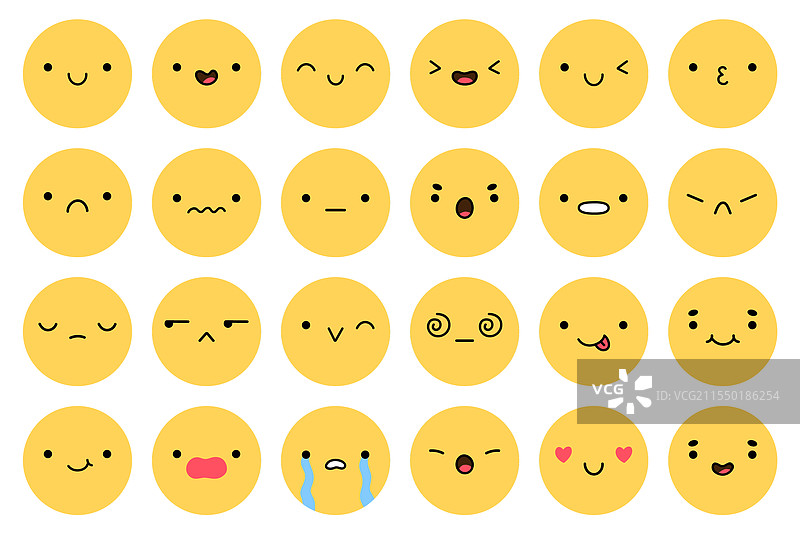 一套大型表情符号图片素材