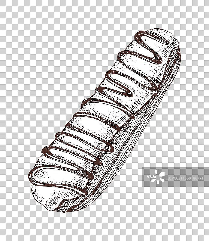 手绘的闪电泡芙图片素材