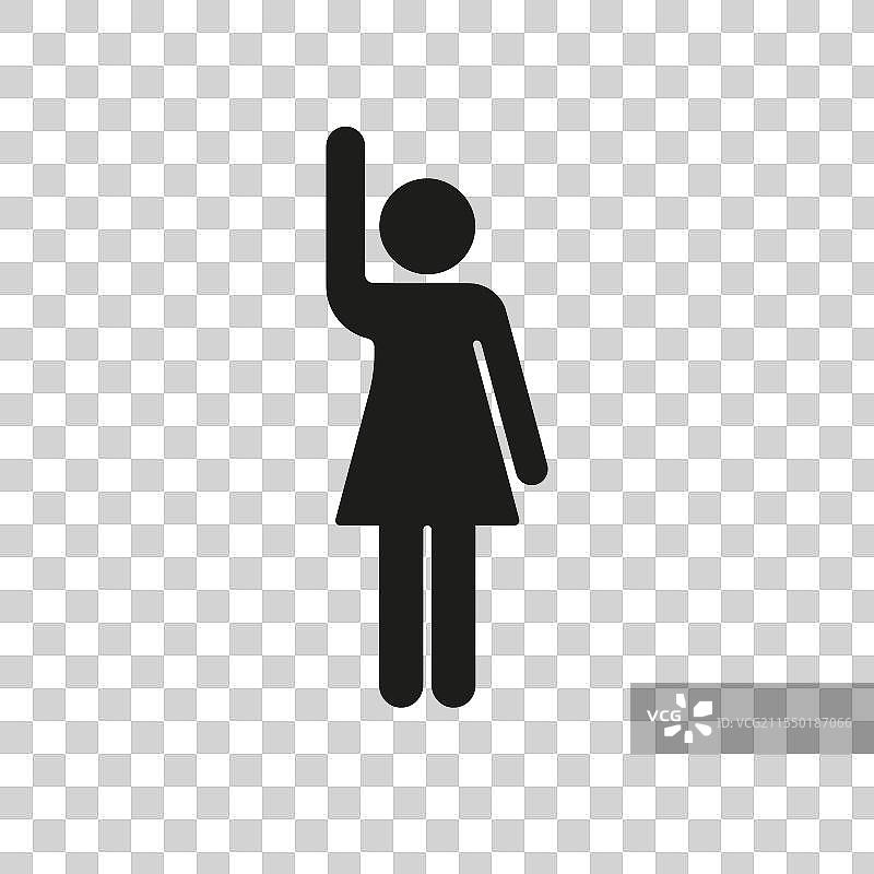 举手问候的人形图像图片素材