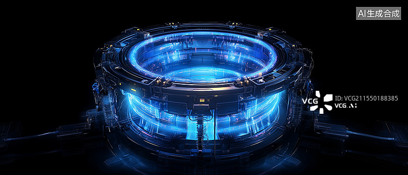 【AI数字艺术】聚变反应堆核心场景图片素材