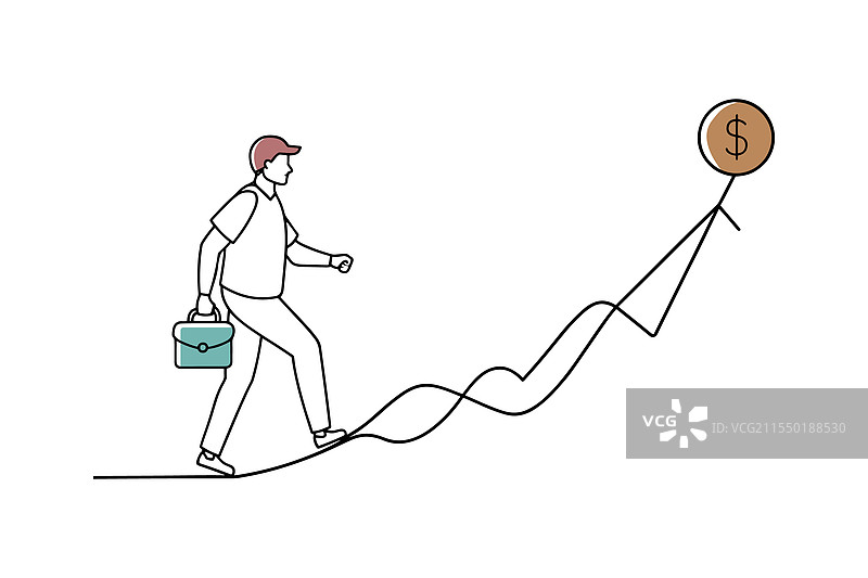 成功与幸福的商人与个人生活图片素材