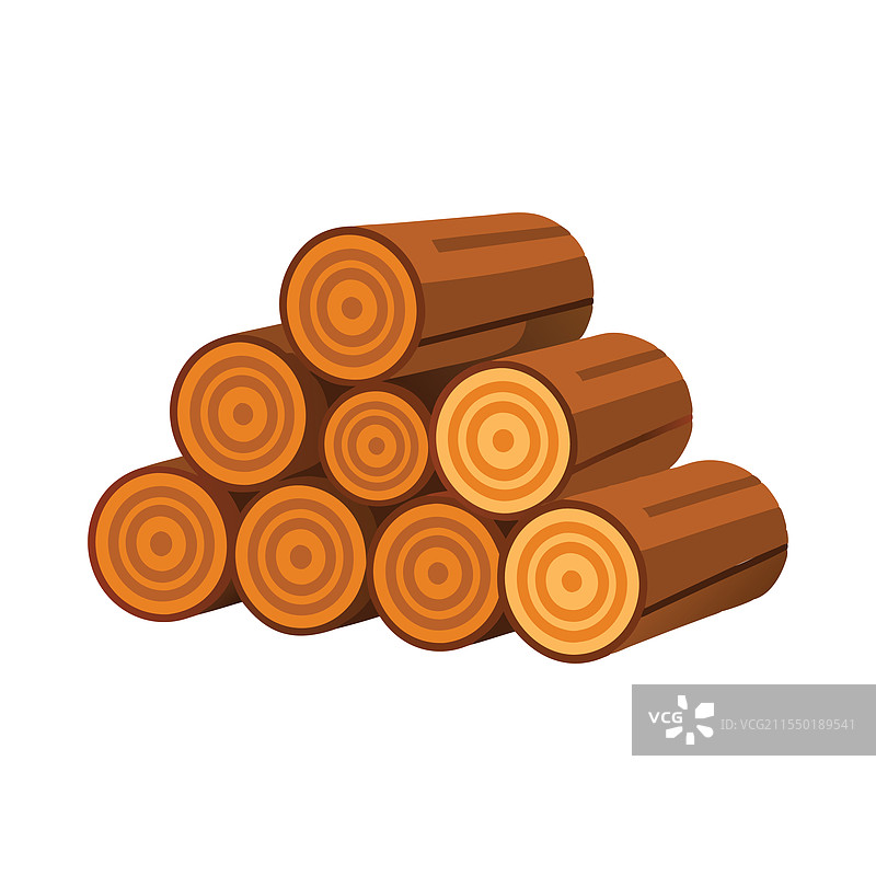 切割带有详细木纹的树木原木图片素材