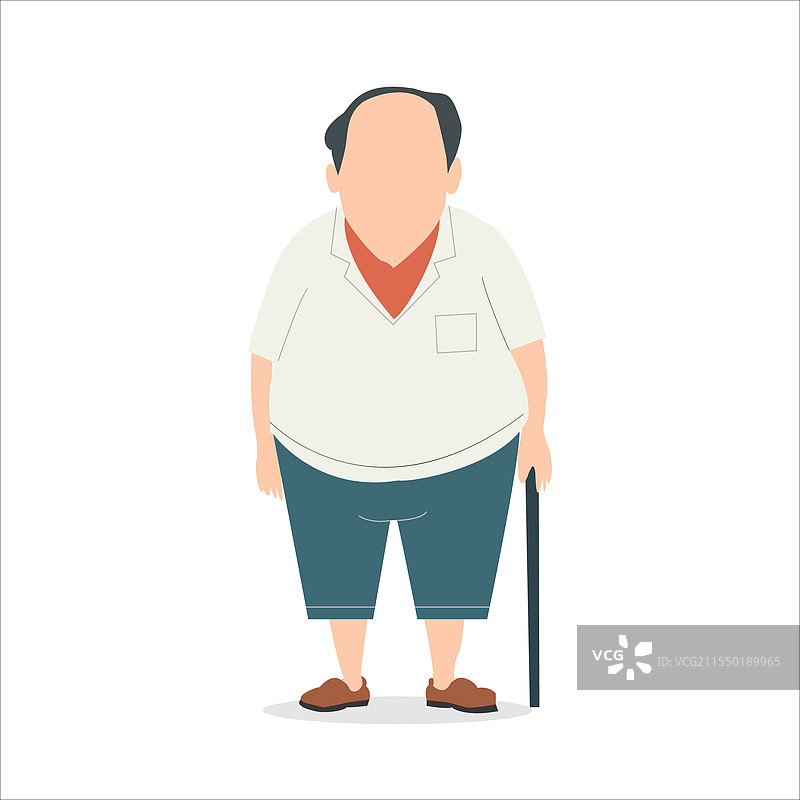 使用拐杖的老年人展现智慧和经验图片素材