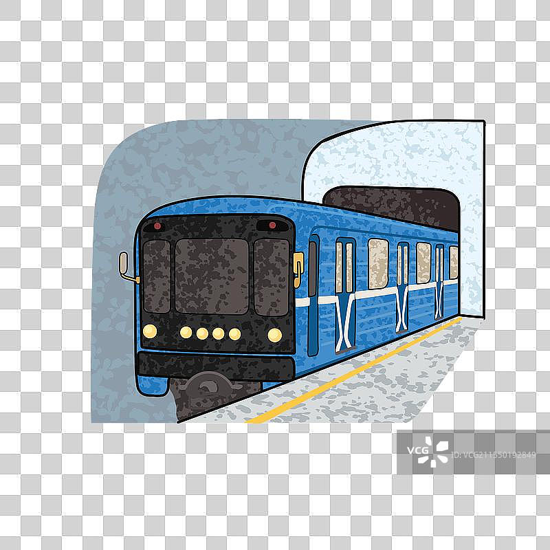 彩色地铁列车图片素材