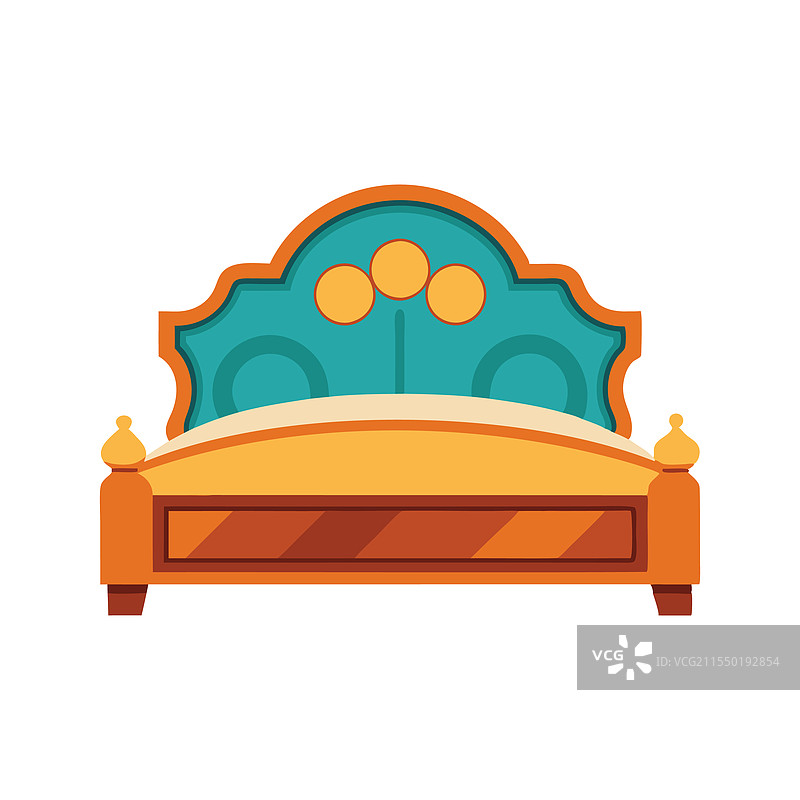 床头板卧室家具孤立平放在上面图片素材