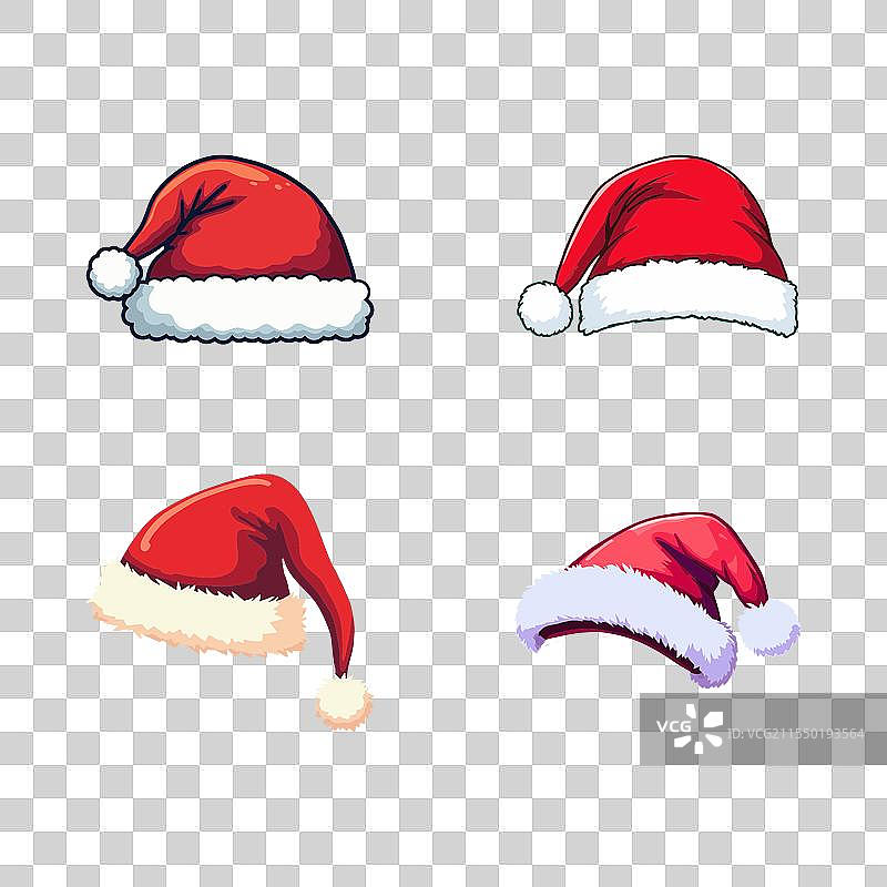 红色圣诞老人帽子图片素材