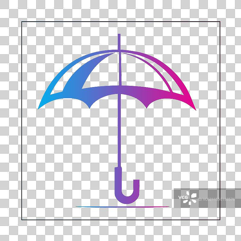 极简风格伞图标集合图片素材