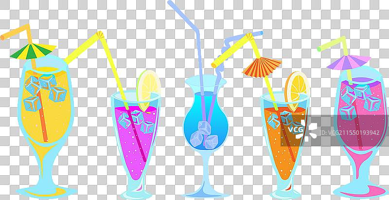 鸡尾酒套装图片素材
