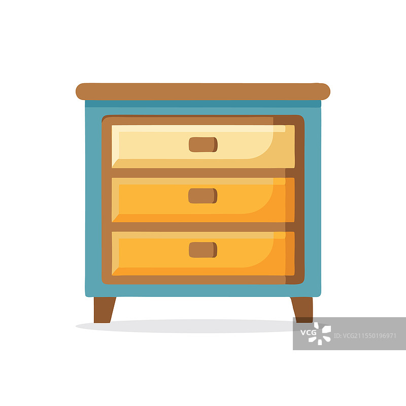 卧室家具孤立的床头柜图片素材