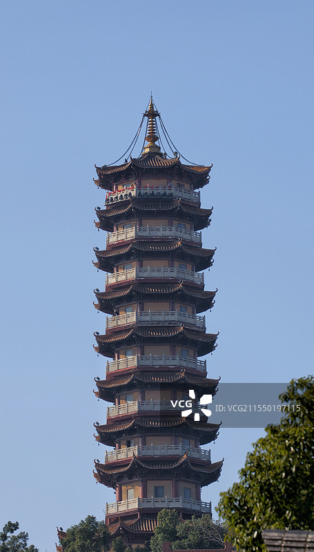 湖南岳阳圣安古寺-塔图片素材