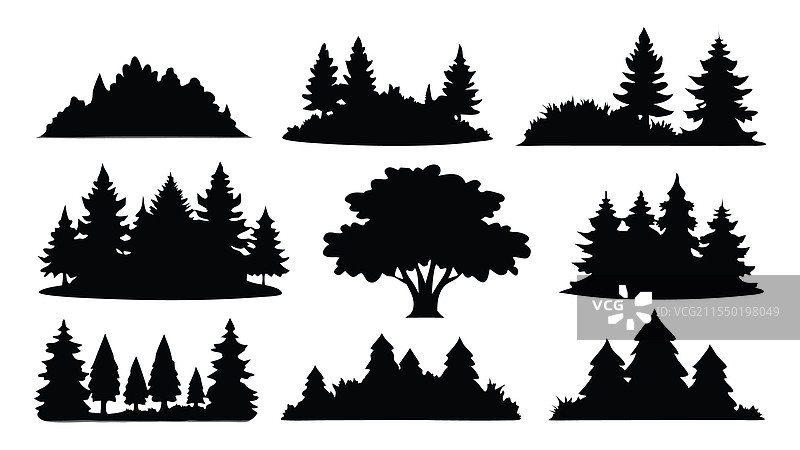 热带雨林景观剪影集，独立展示图片素材