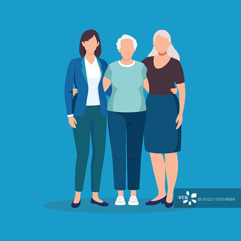 中年女性与年长母亲图片素材