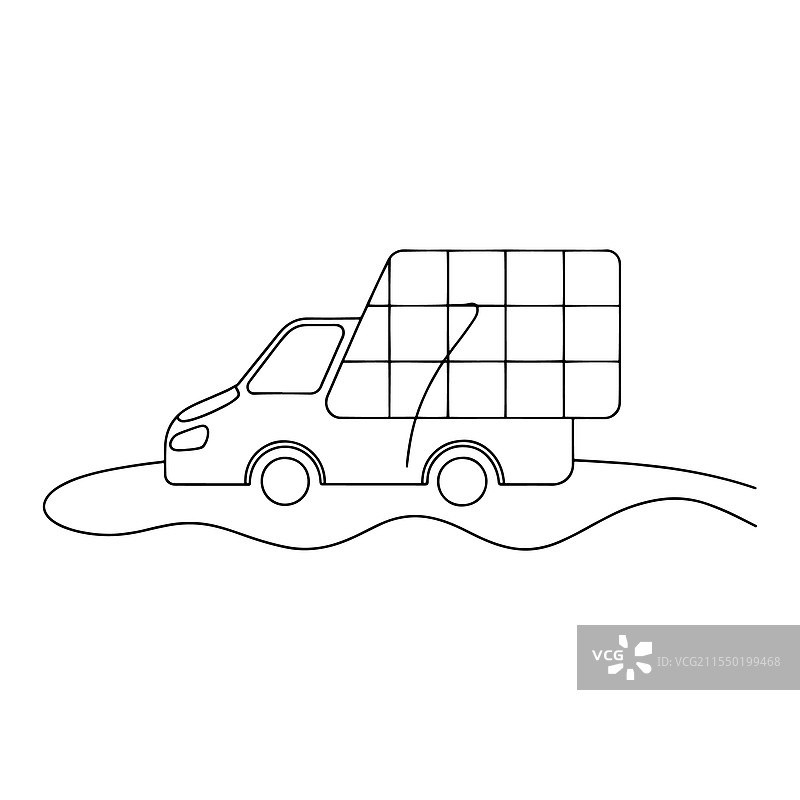 太阳能驱动的汽车运输，孤立的连续性图片素材