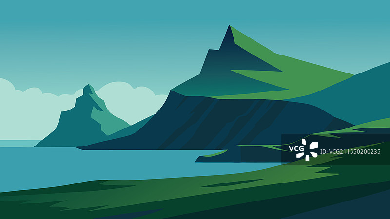 法罗群岛，岩石崎岖，宁静宜人图片素材