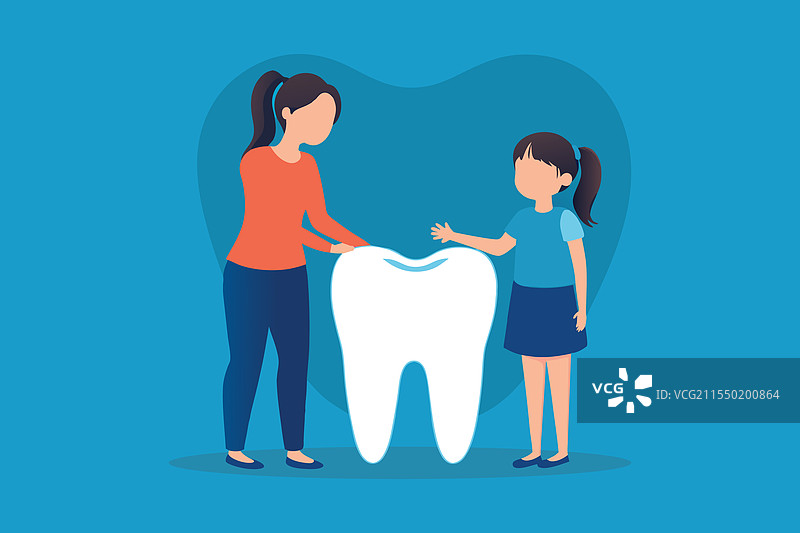 母女露出牙齿的笑容图片素材