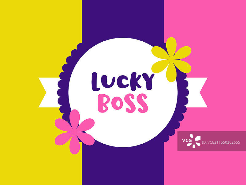 抽象装饰性幸运老板T恤设计图片素材