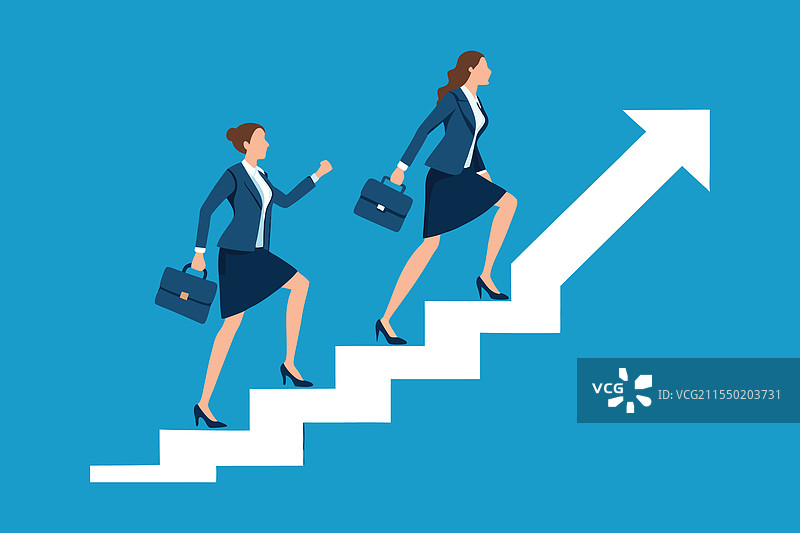 一位女性商务人士创造自己的职业道路图片素材