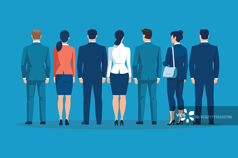 孤立站立的商务人士背影图片素材