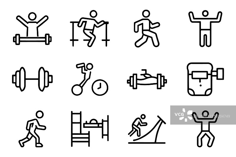 健身运动和训练相关的可编辑内容图片素材