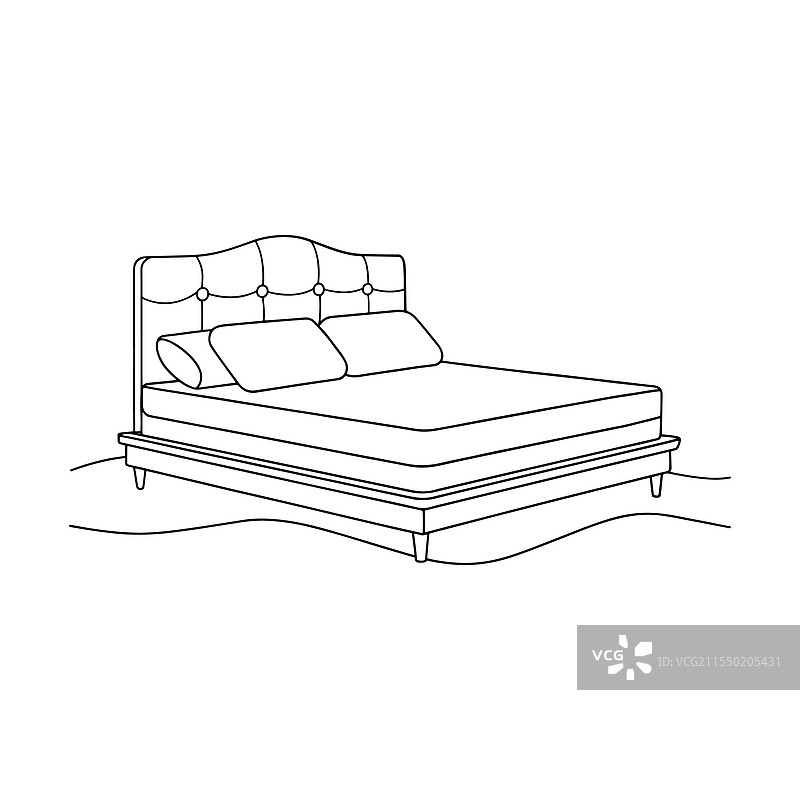 孤立的床垫卧室家具连续图像图片素材