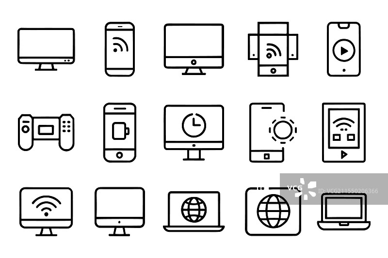 平板电脑、笔记本电脑、手机、游戏机、智能手表和图片素材