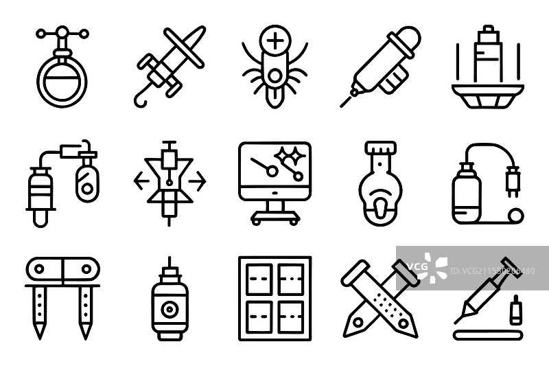 纹身机针头绘画素描穿刺图片素材