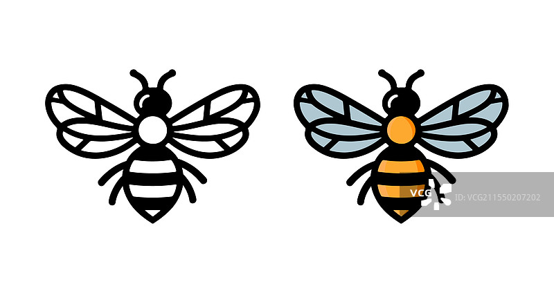 蜜蜂的剪影图片素材