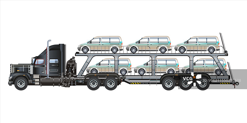 汽车运输拖车 大型卡车 车辆运输半挂车图片素材