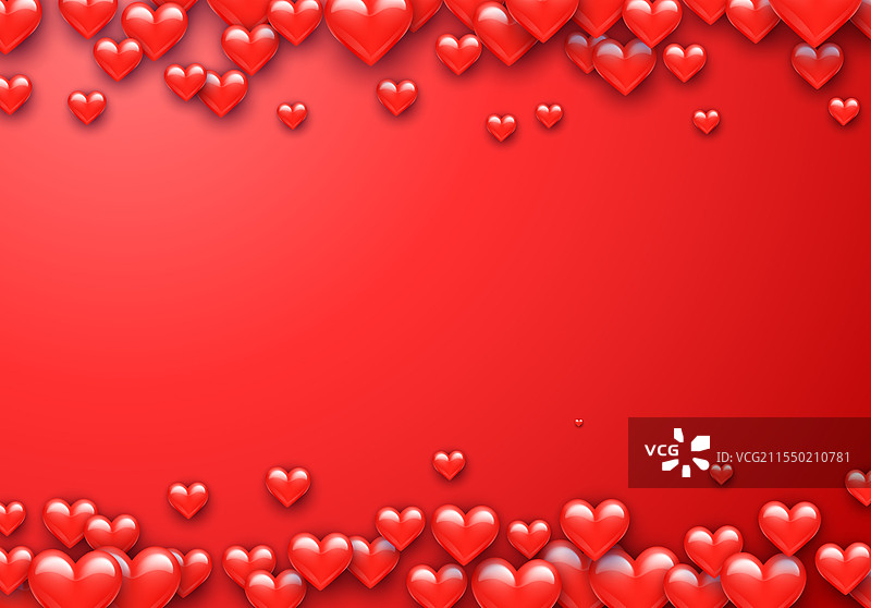 情人节贺卡，上面有红色心形图案图片素材