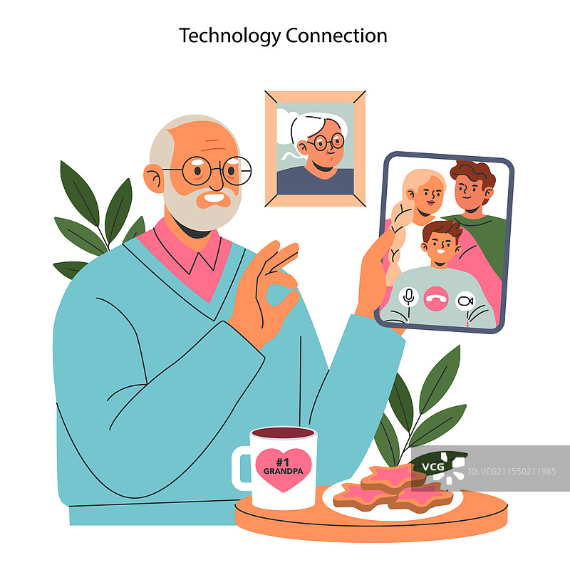 退休人员在孤独的公寓中应对生活图片素材