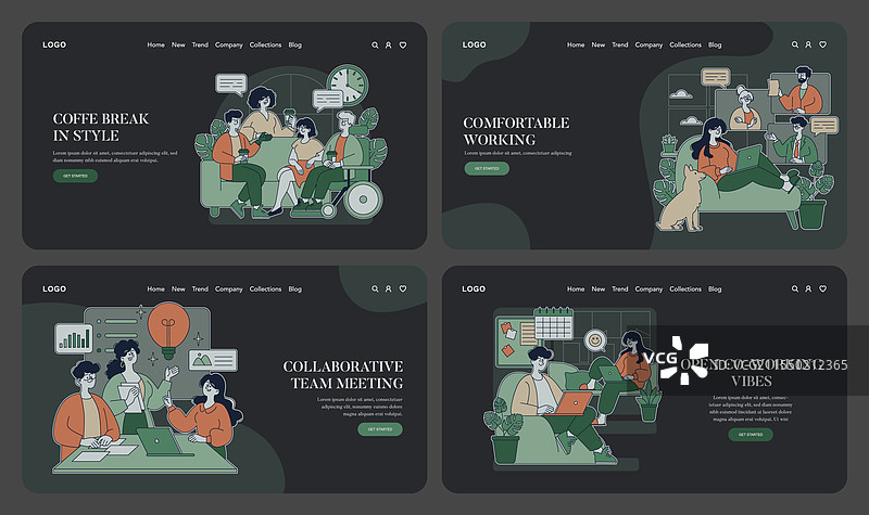 舒适的工作平面图片素材