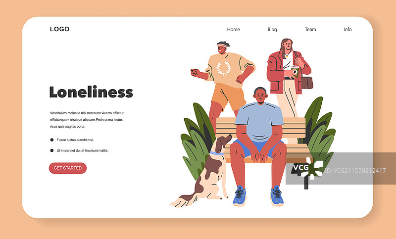 中年危机的男人平面图图片素材