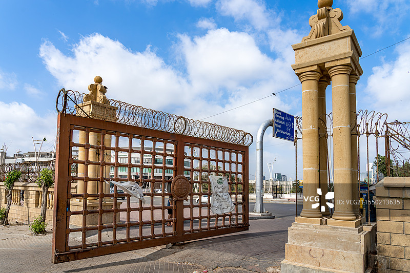 城市建筑与道路图片素材