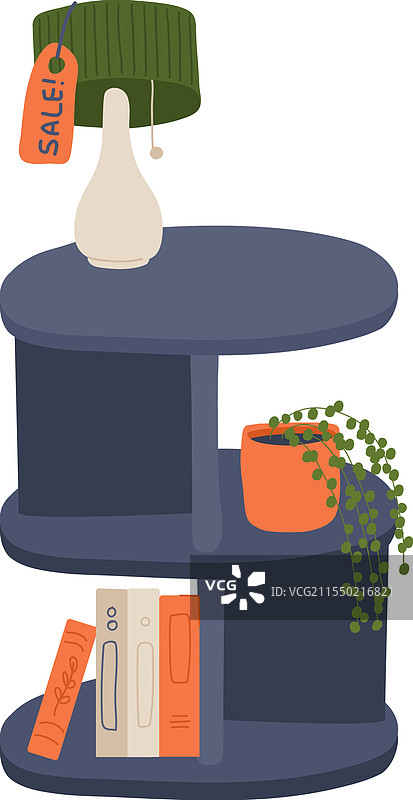 家具店内的花卉桌子图片素材