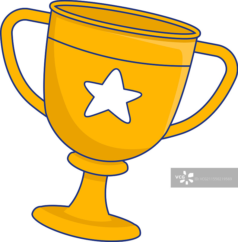 获胜者奖杯贴纸图片素材