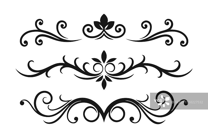 一组展示装饰元素的集合图片素材