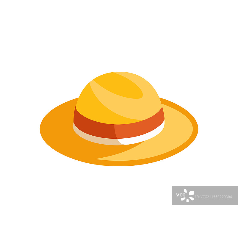 巴拿马海滩帽，孤立在白色背景上图片素材