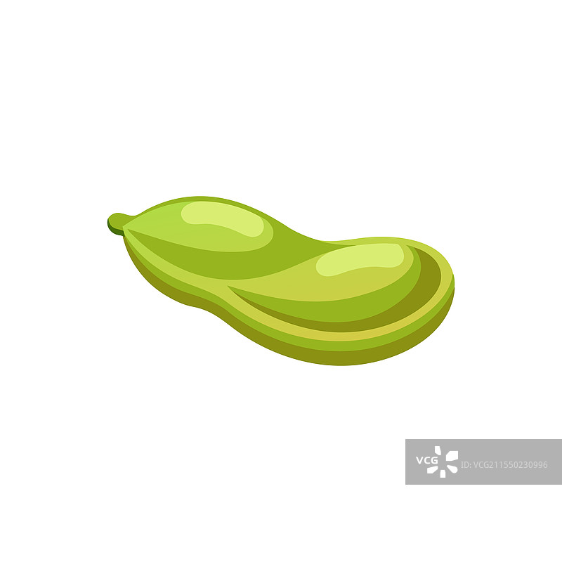 白色背景上孤立的蚕豆图片素材
