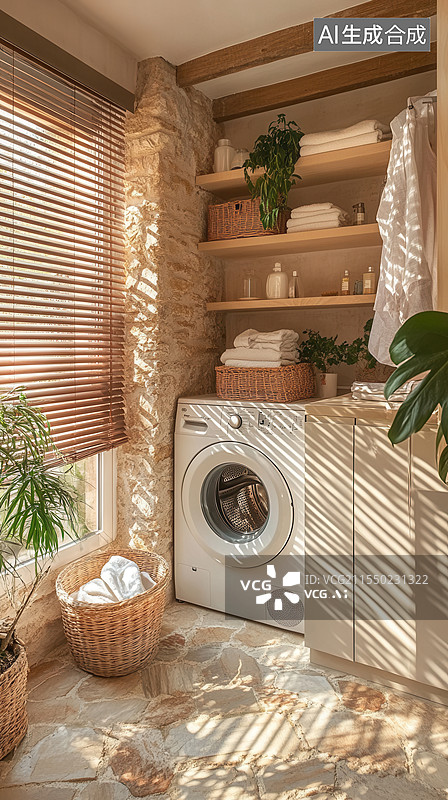 【AI数字艺术】洗衣房装修设计图片素材