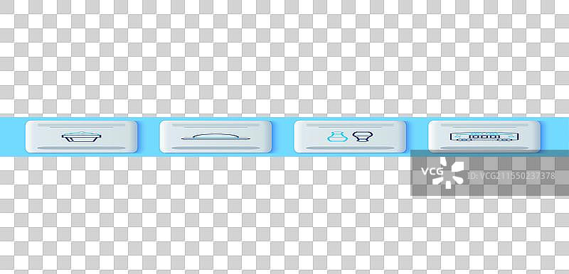 设置线条小丑帽保龄球瓶冰淇淋和图片素材