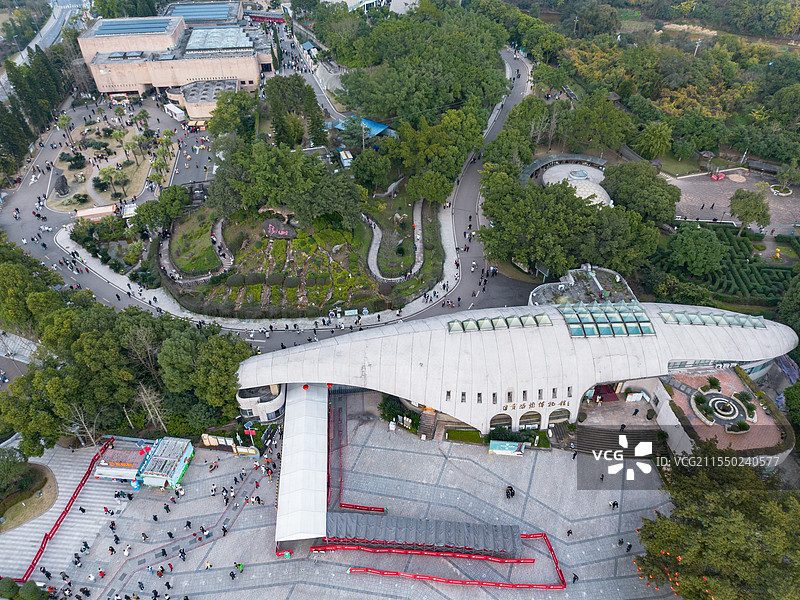 自贡恐龙博物馆航拍全景图片素材