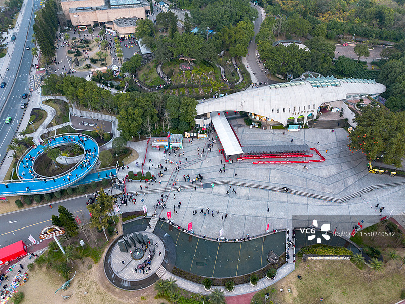 自贡恐龙博物馆航拍全景图片素材