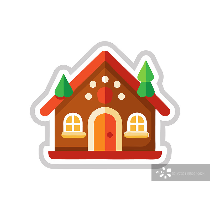 烹饪姜饼屋纹理贴纸图片素材