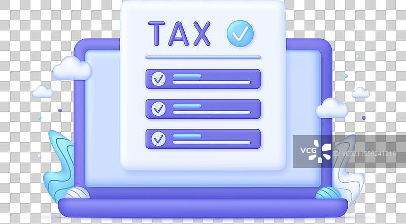 3D 税表填写图片素材