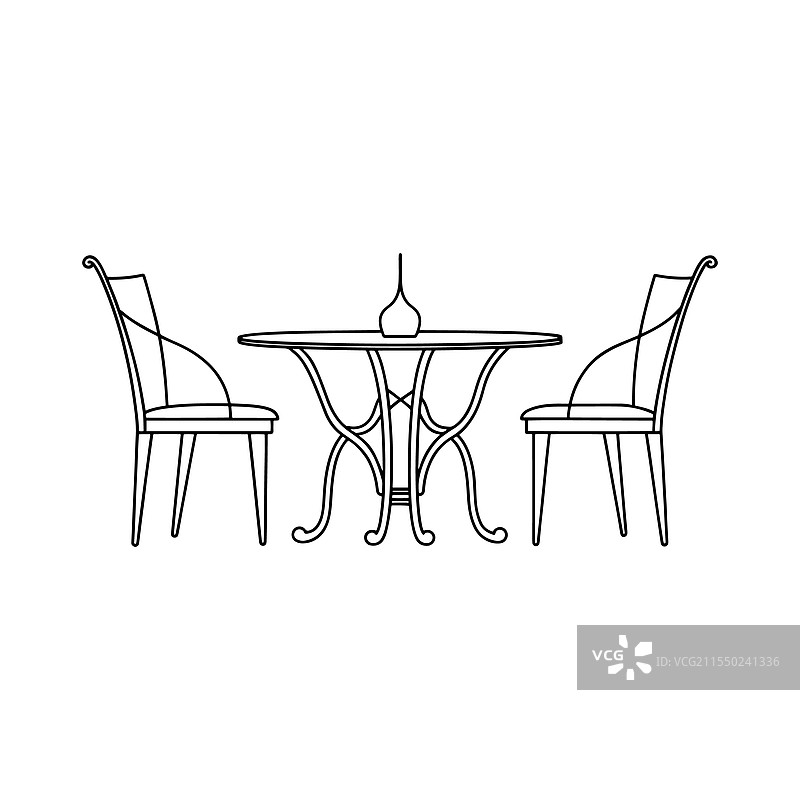 户外家具的餐桌，孤立展示图片素材