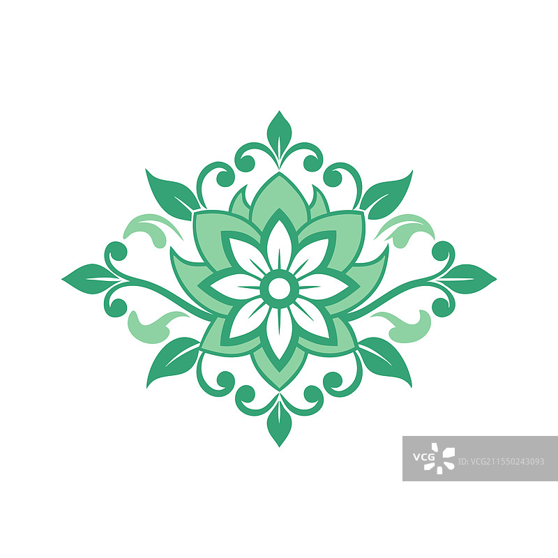 精美细致的花卉装饰图案，背景透明图片素材