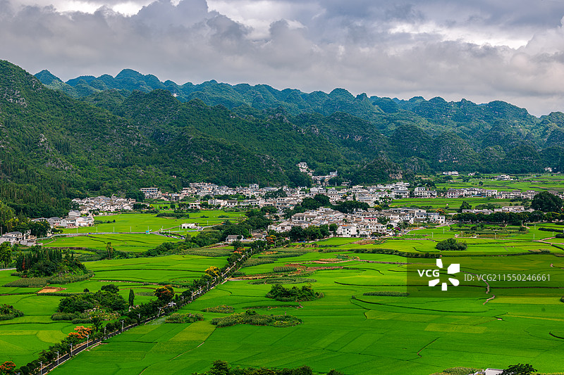 兴义万峰林夏日田园风光图片素材