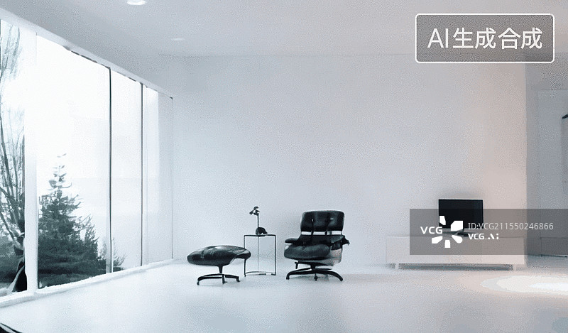 【AI数字艺术】现代简约室内图片素材